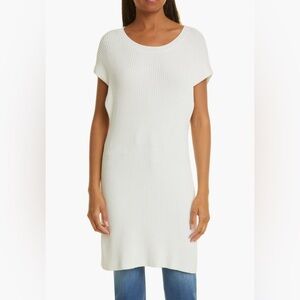 NWT! RAG & BONE White Scoop Neck Ribbed Dakota Tunic Sweater Sleeveless Sz M